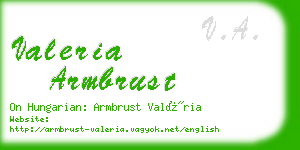 valeria armbrust business card